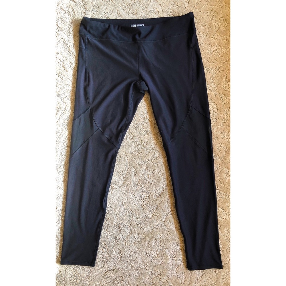 Black Steve Madden Leggings w/ Mesh Stripes